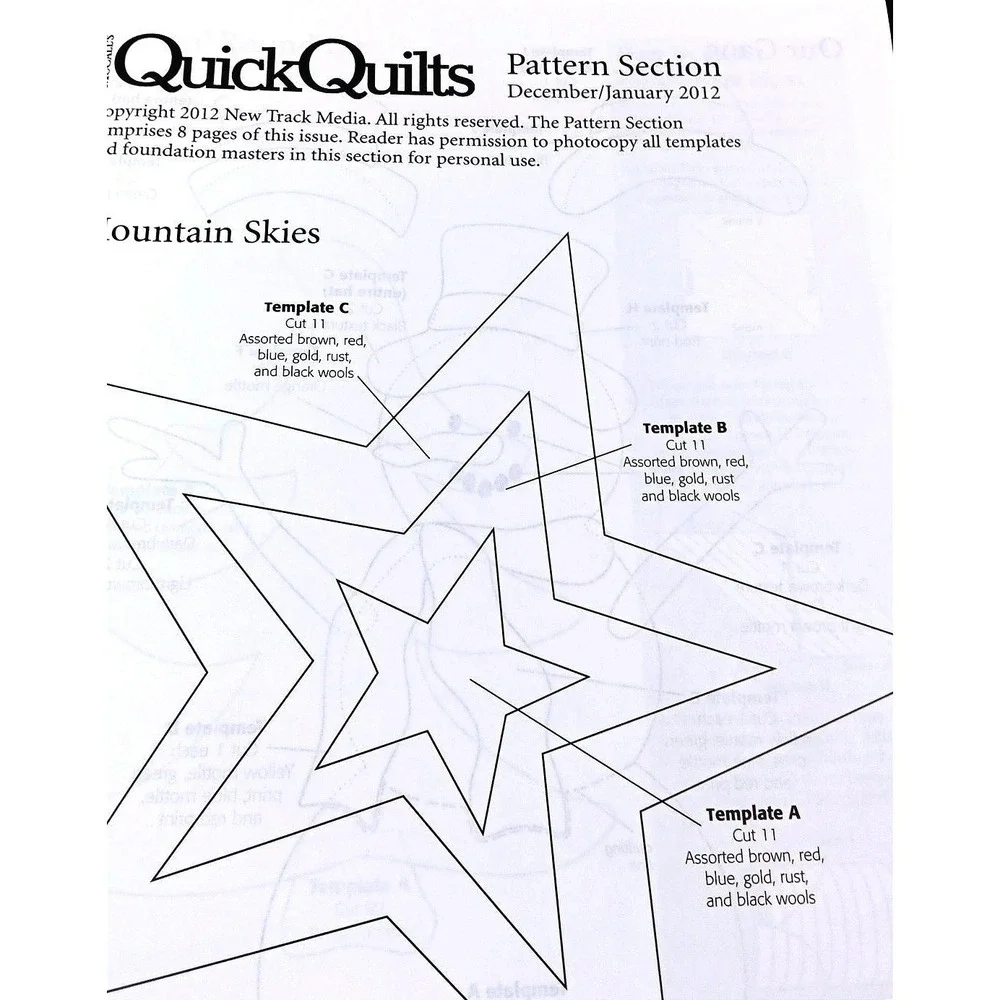 McCall's Quick Quilts‎ Magazine Dec Jan 2012 18 Winter Holiday Patterns Snowman